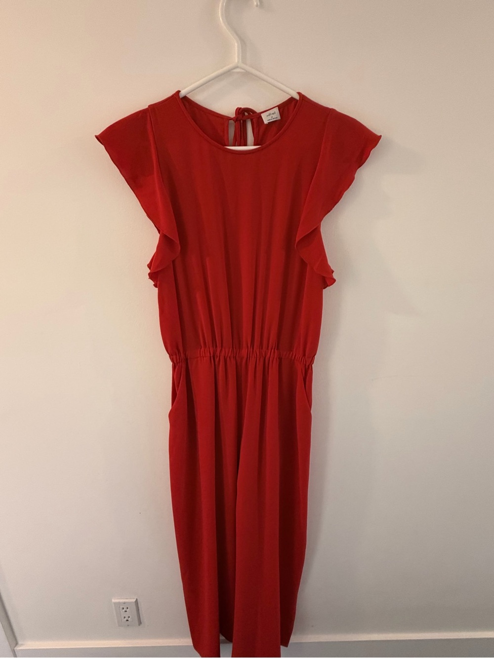 Wilfred Red Jumper with Flutter Sleeves